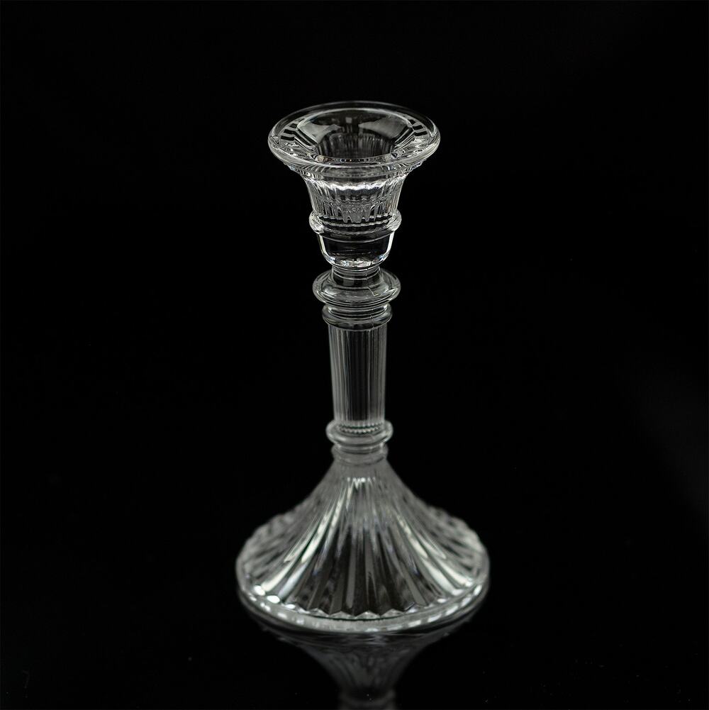 Vintage Lenox Crystal Candlestick Holder 5.5" Fluted Column Taper Candle - EUC
